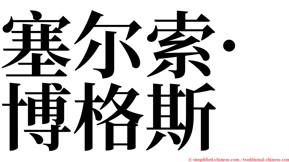 塞尔索·博格斯 serif font
