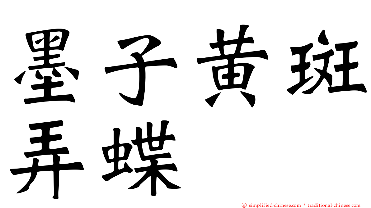墨子黄斑弄蝶
