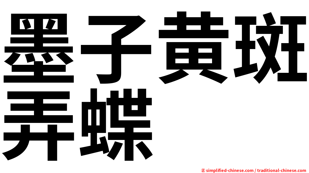 墨子黄斑弄蝶