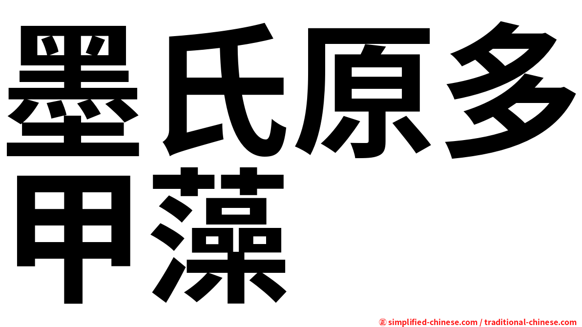 墨氏原多甲藻