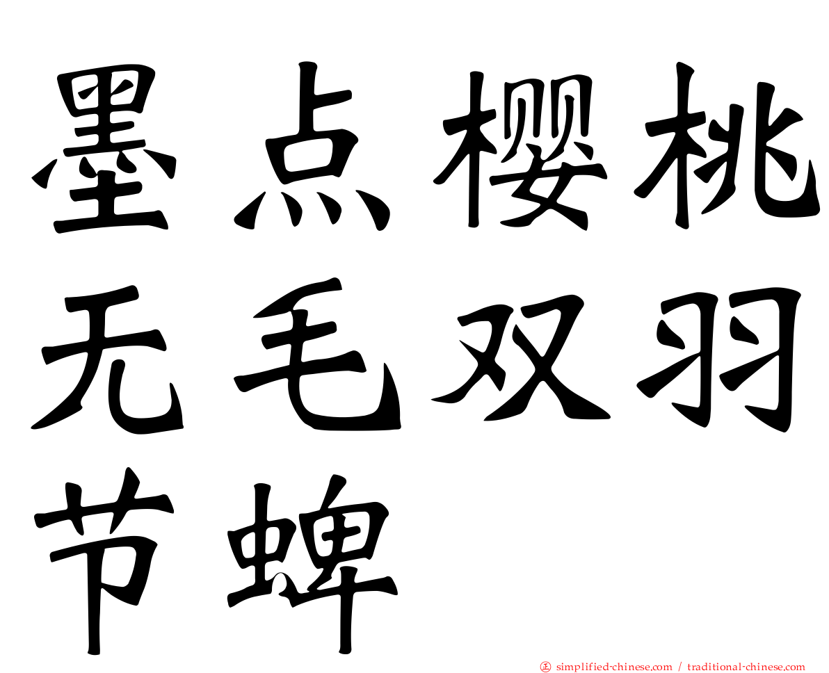 墨点樱桃无毛双羽节蜱