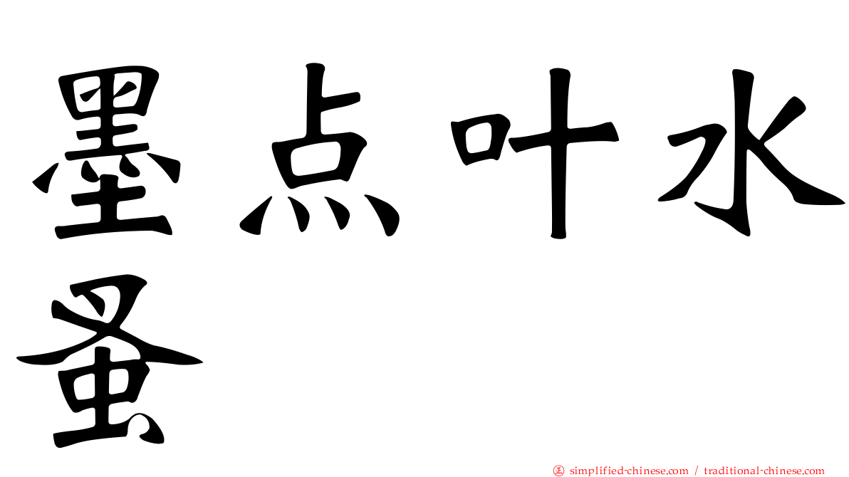 墨点叶水蚤