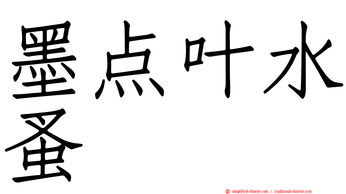 墨点叶水蚤