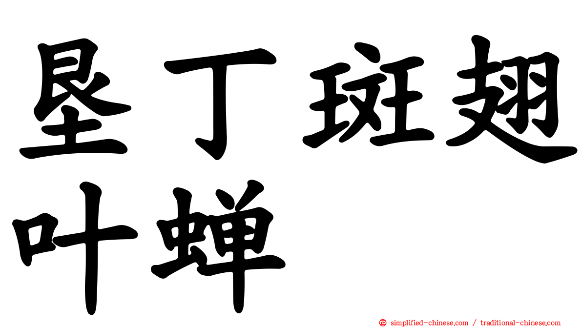 垦丁斑翅叶蝉