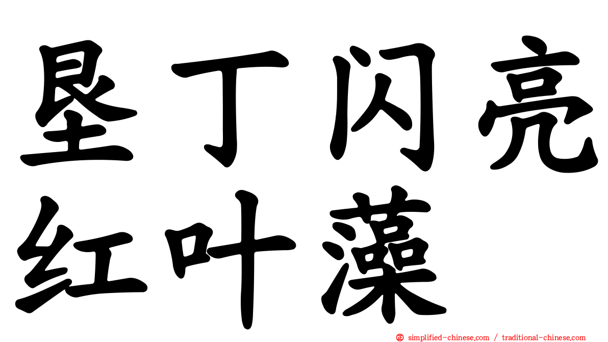 垦丁闪亮红叶藻