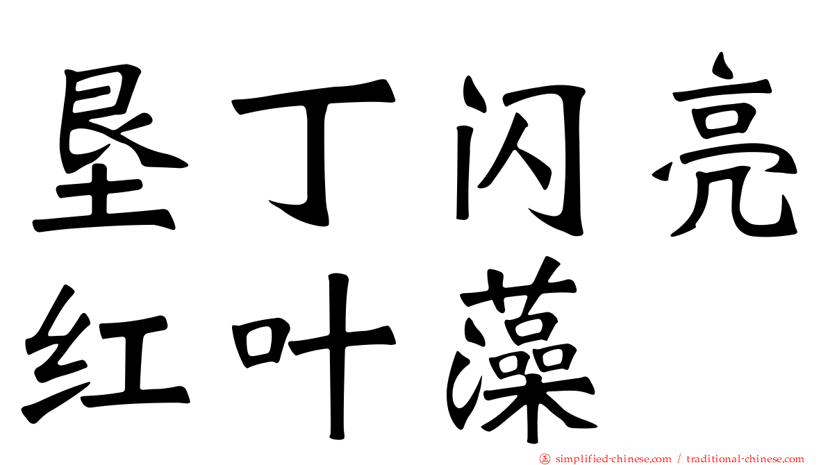 垦丁闪亮红叶藻