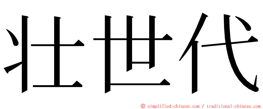 壮世代 ming font