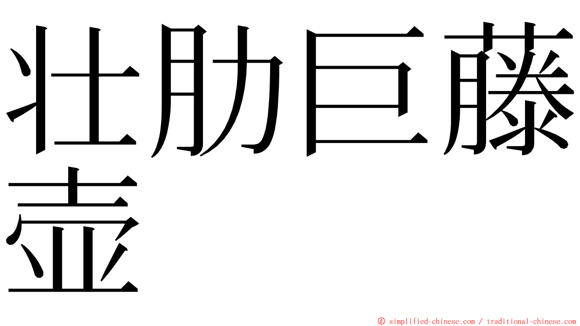 壮肋巨藤壶 ming font