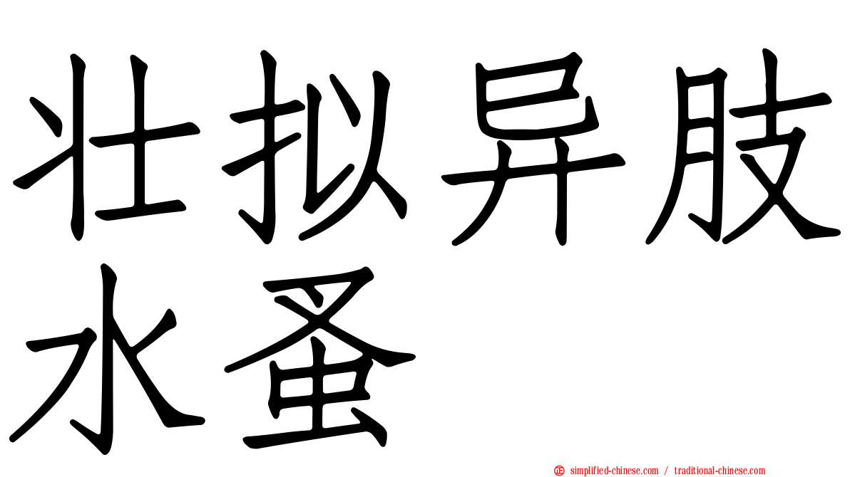 壮拟异肢水蚤