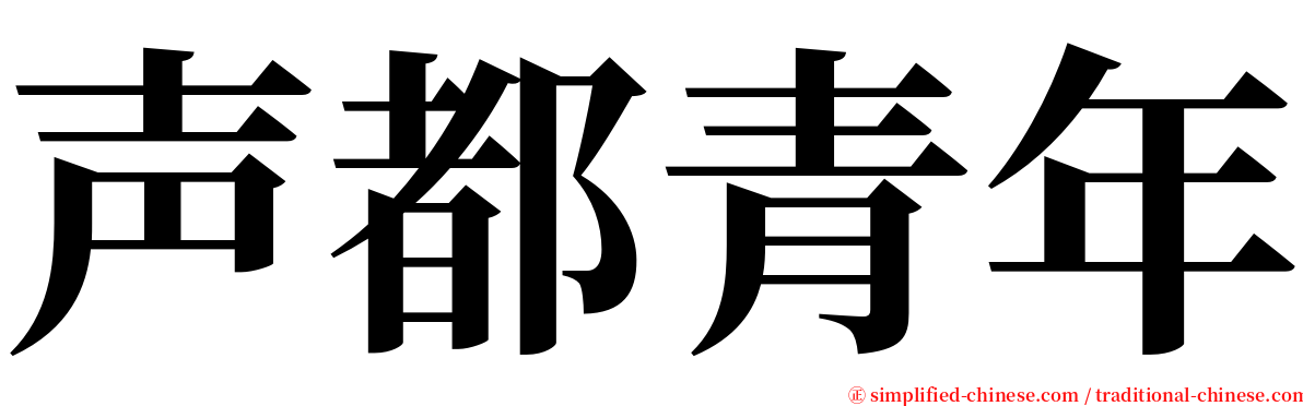 声都青年 serif font