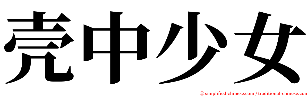 壳中少女 serif font