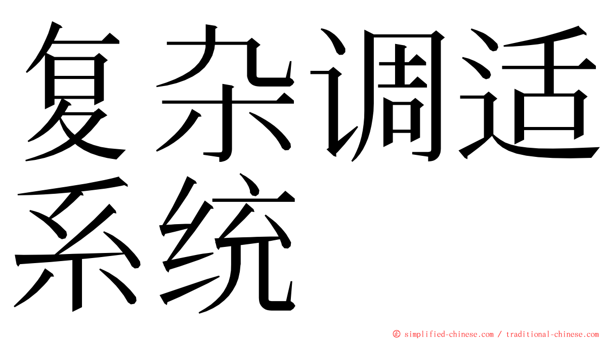 复杂调适系统 ming font