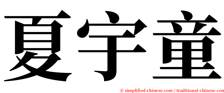 夏宇童 serif font