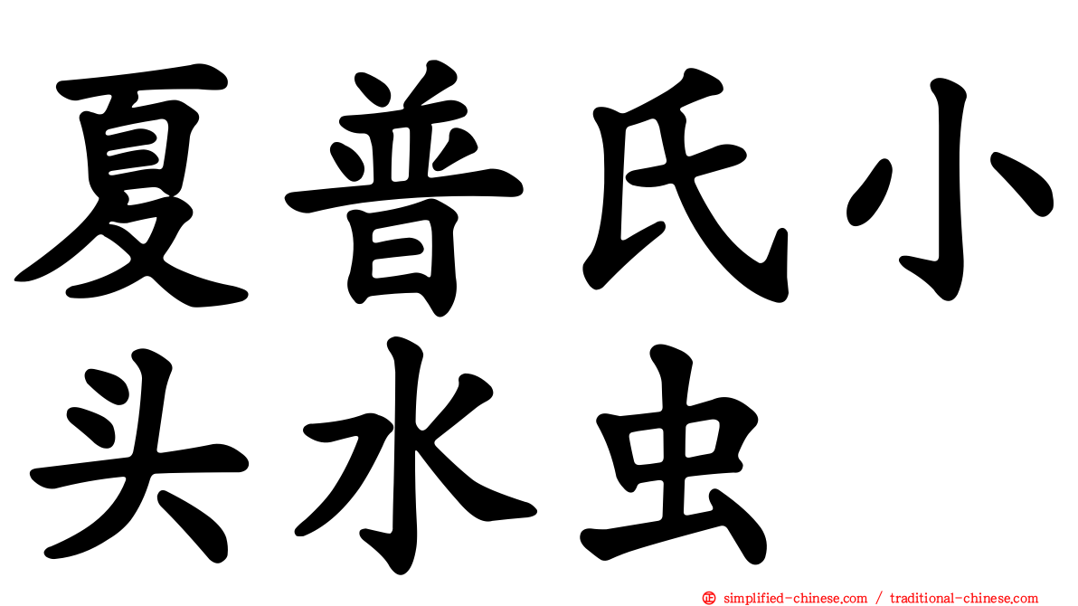 夏普氏小头水虫