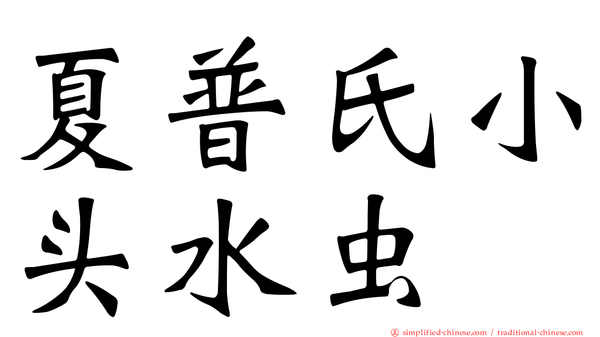夏普氏小头水虫