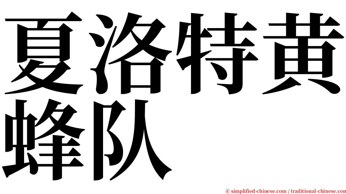 夏洛特黄蜂队 serif font