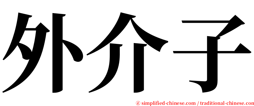 外介子 serif font