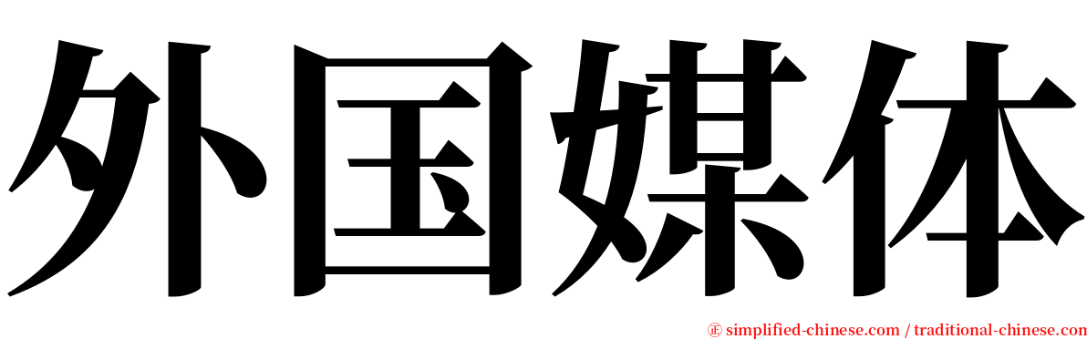 外国媒体 serif font