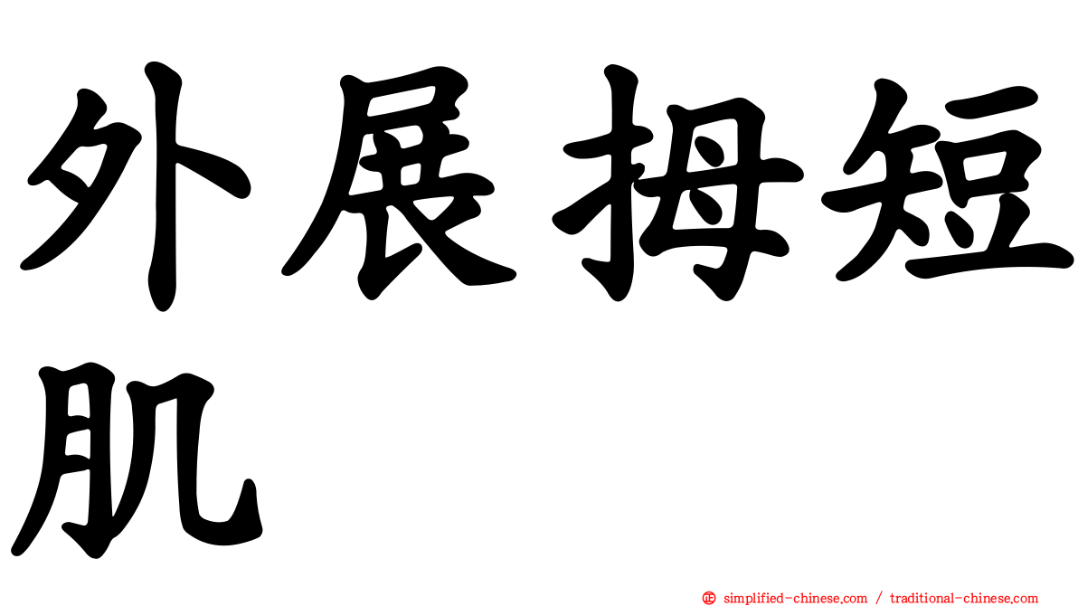 外展拇短肌