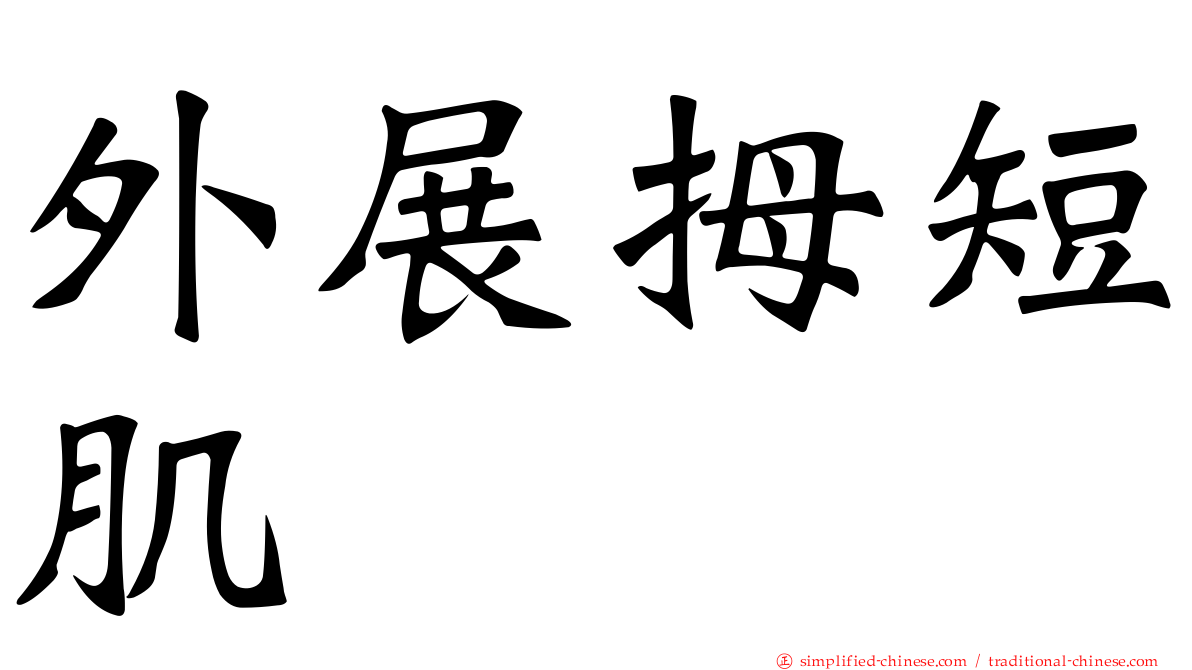 外展拇短肌