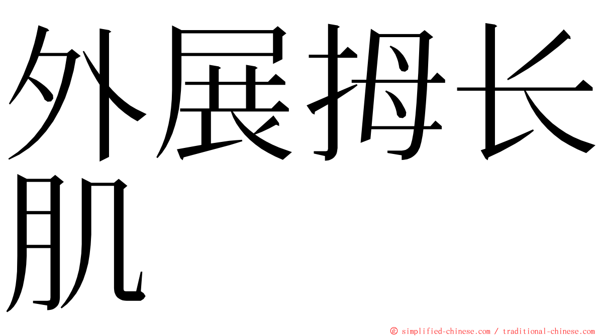 外展拇长肌 ming font