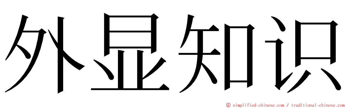外显知识 ming font
