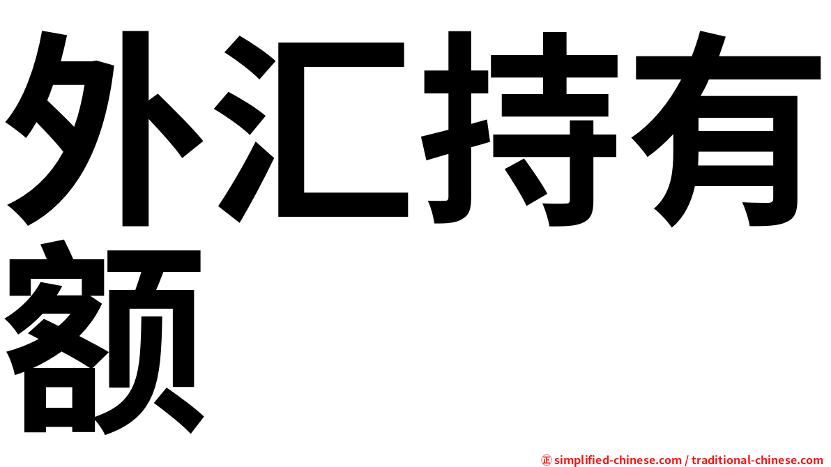 外汇持有额