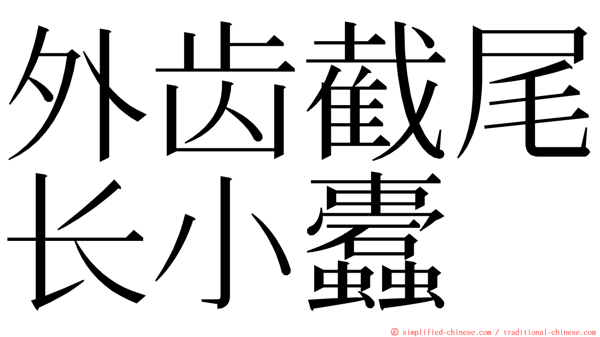 外齿截尾长小蠹 ming font