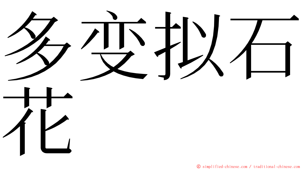 多变拟石花 ming font