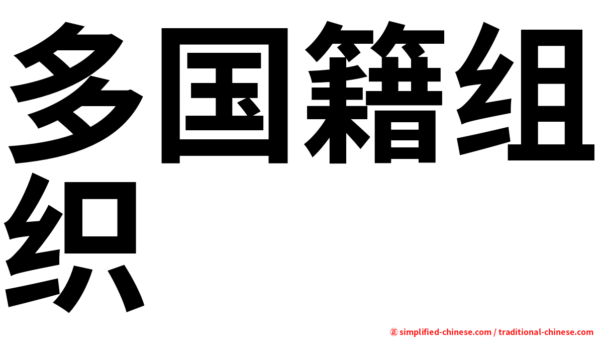 多国籍组织