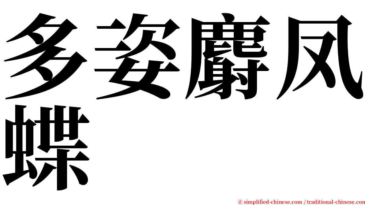 多姿麝凤蝶 serif font