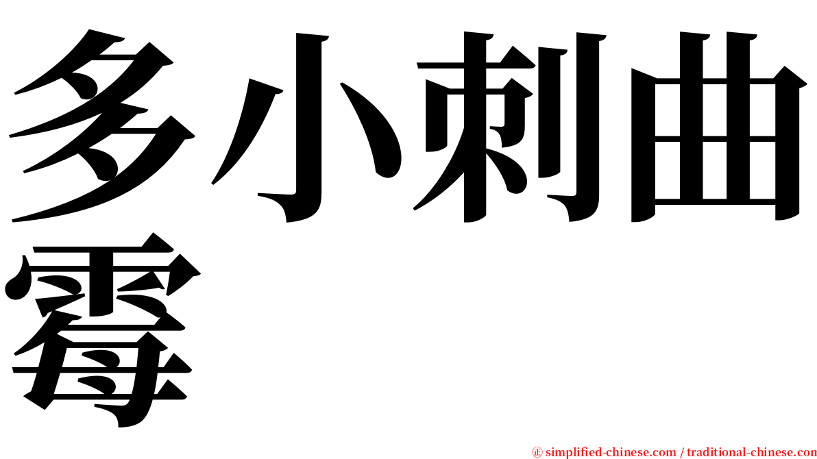 多小刺曲霉 serif font