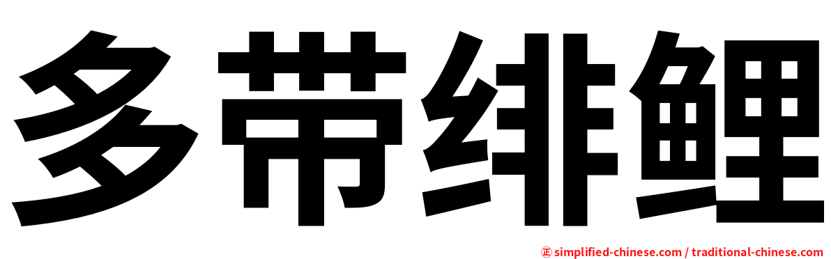 多带绯鲤