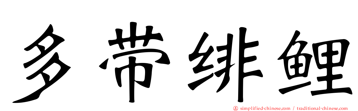 多带绯鲤