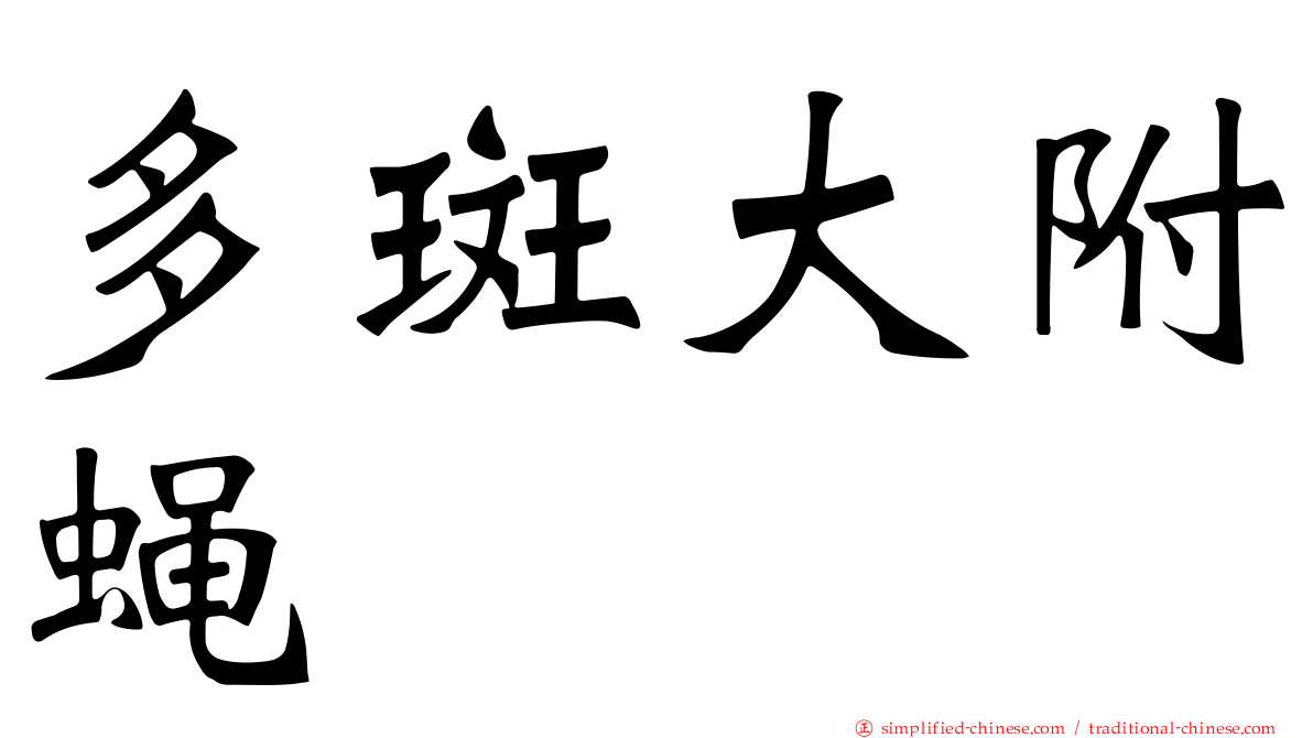 多斑大附蝇