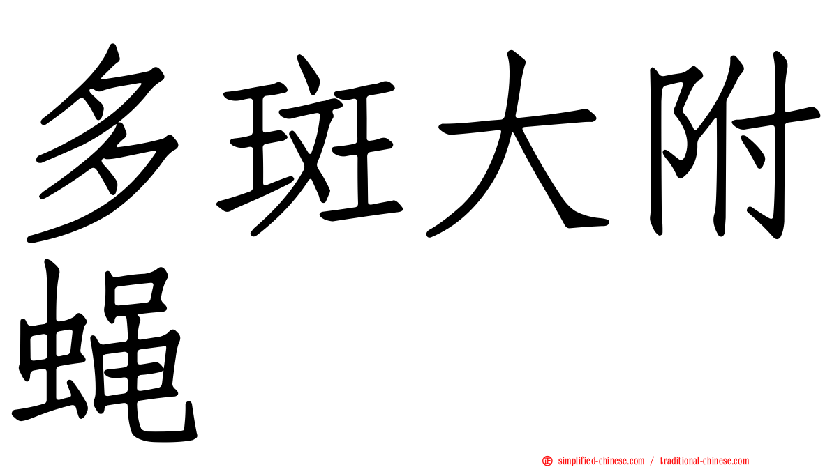 多斑大附蝇