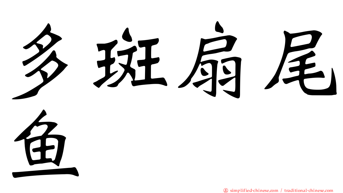 多斑扇尾鱼
