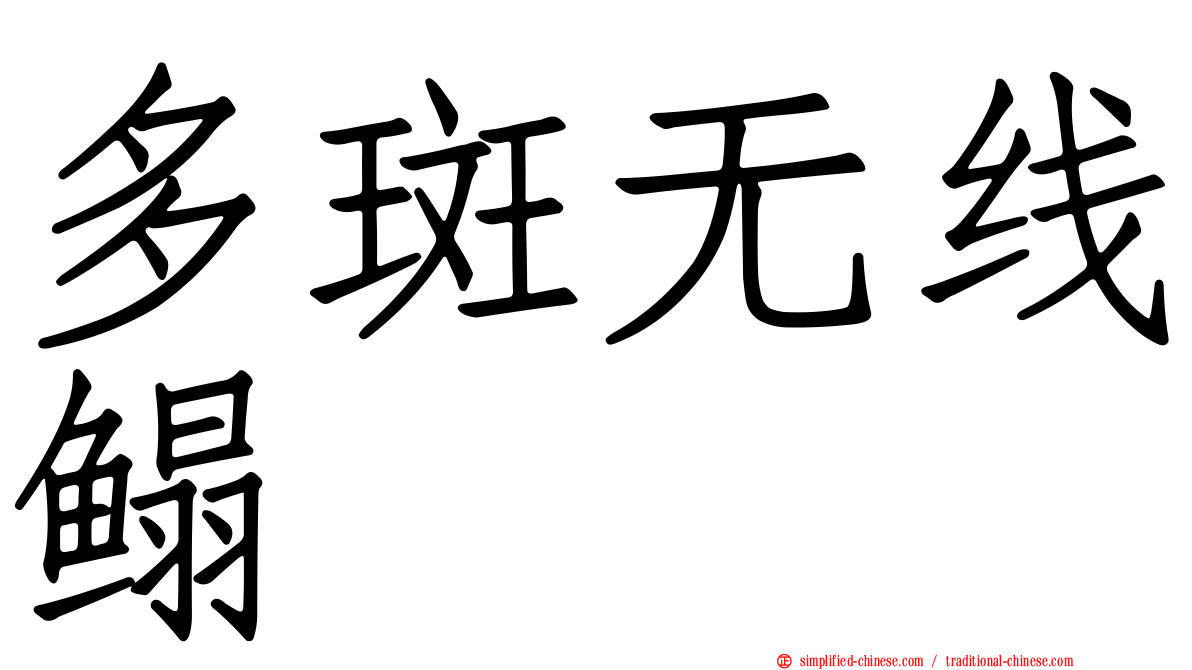 多斑无线鳎