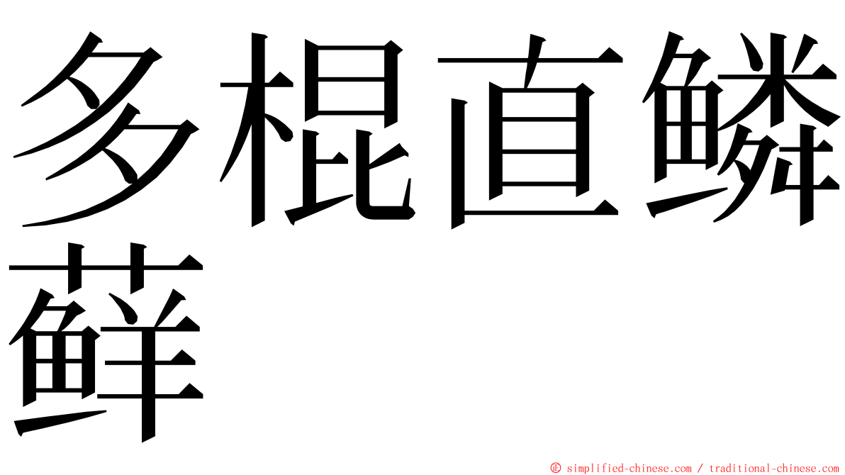 多棍直鳞藓 ming font