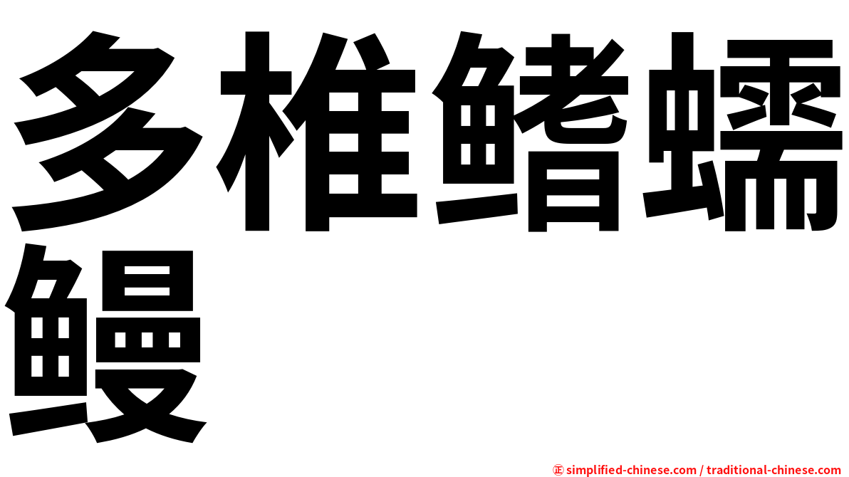 多椎鳍蠕鳗