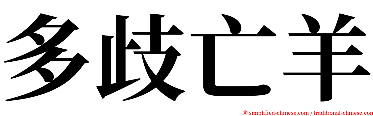 多歧亡羊 serif font