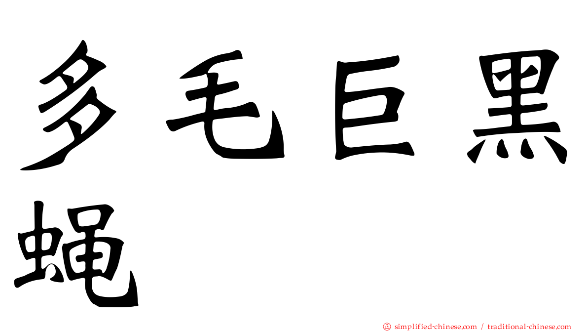 多毛巨黑蝇