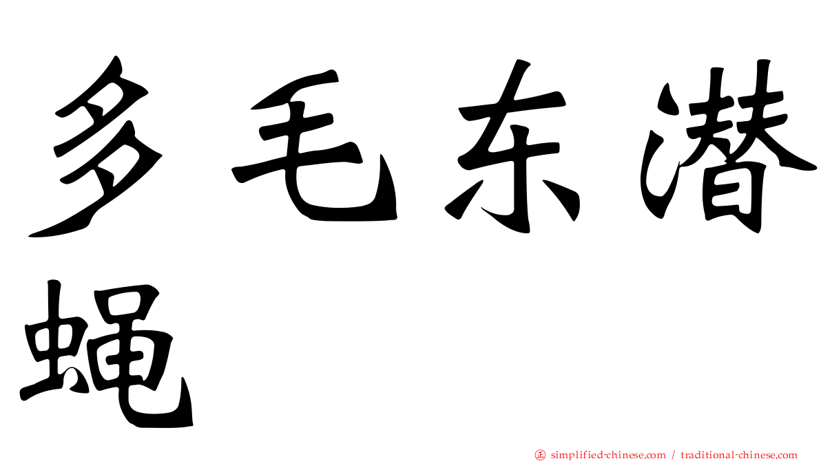 多毛东潜蝇