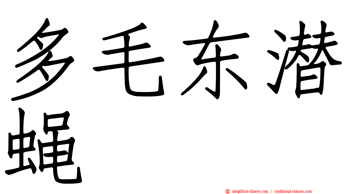 多毛东潜蝇