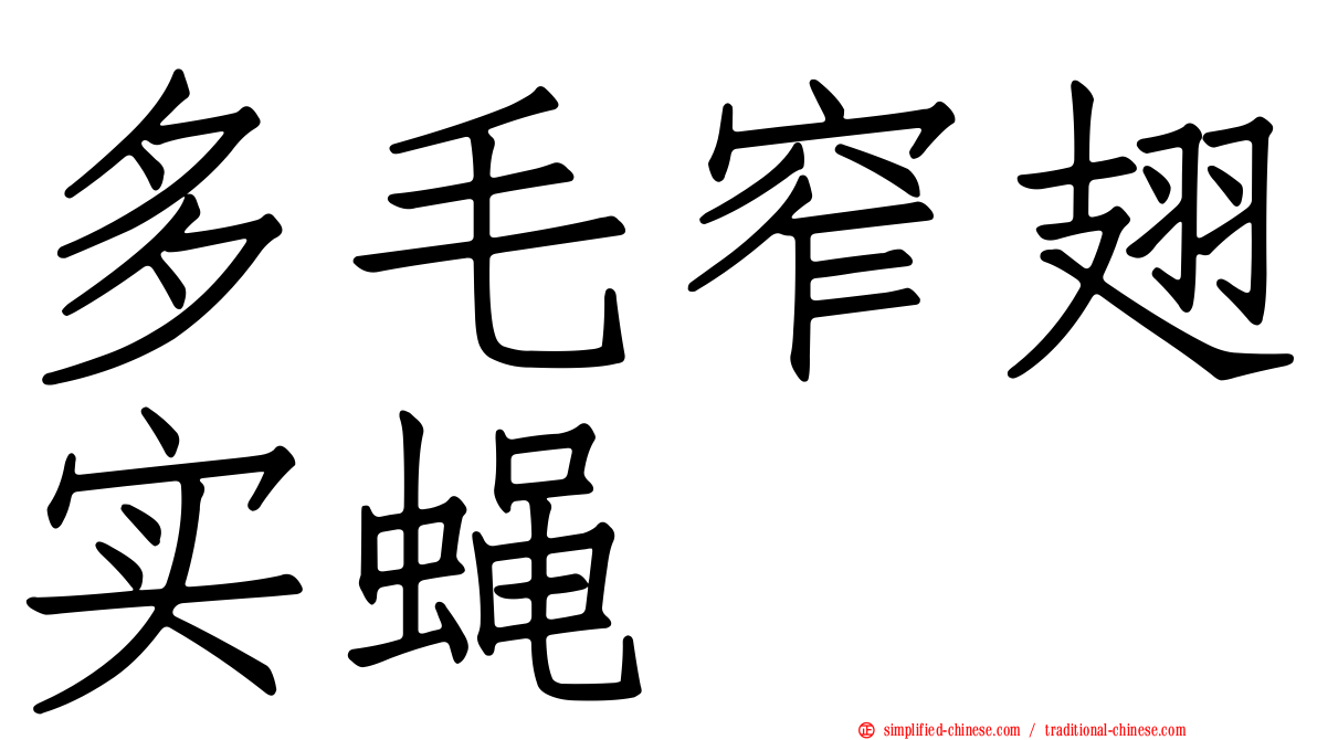 多毛窄翅实蝇