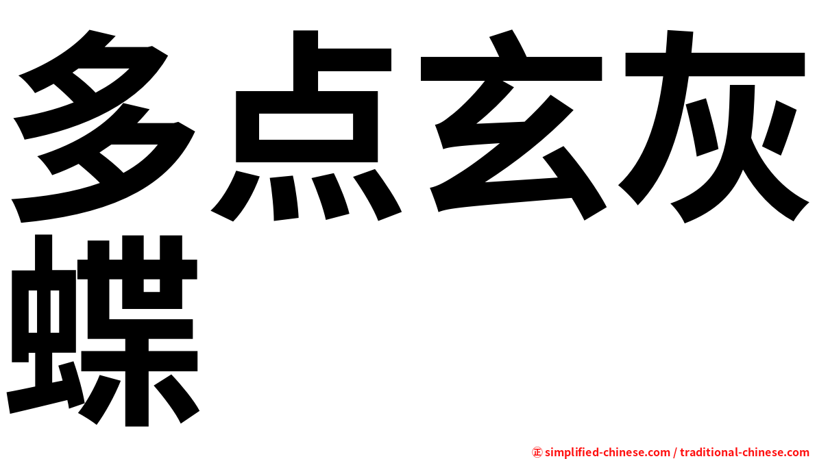 多点玄灰蝶