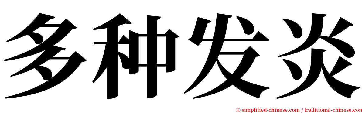 多种发炎 serif font