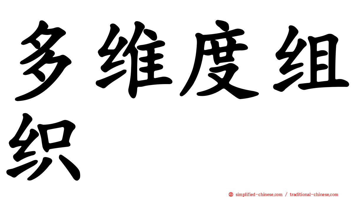 多维度组织