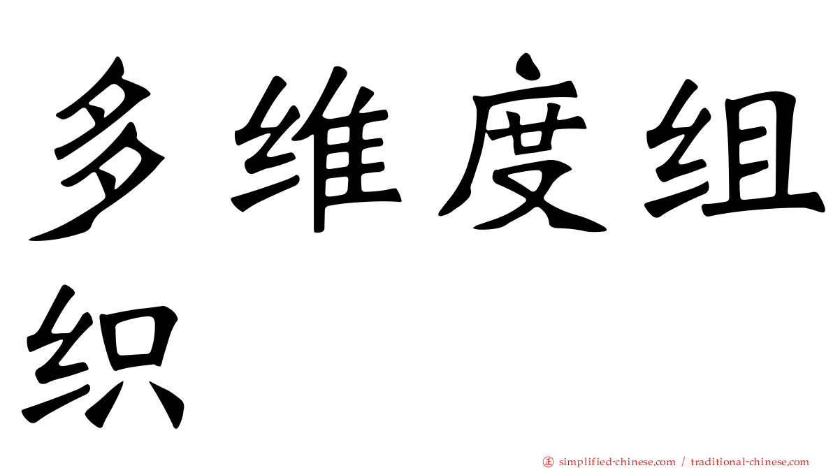 多维度组织