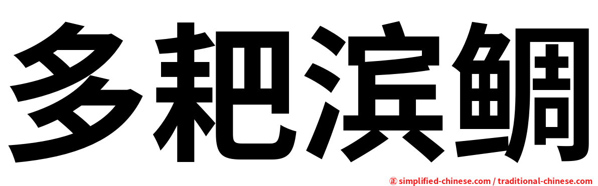 多耙滨鲷